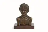 Anton van Wouw, Bust of Koen, bronze, mounted on a wooden base