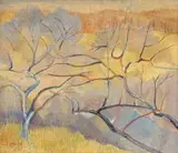 Winter Trees by Maud Sumner, oil on canvas laid down on board, offered Nov 2014