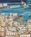 Mukalla by Walter Battiss, oil on canvas, sold Nov 2014