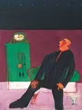 Proud Professor by Robert Hodgins, oil on canvas, sold Nov 2014