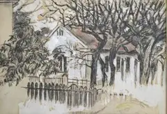 Harry Stratford Caldecott, Wynberg Church, mixed media on paper