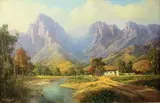 Gabriel de Jongh, Mountain Cottage in Autumn