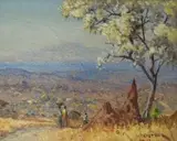 Hoek van die Bos by Willem Hermanus Coetzer, oil on board, offered Apr 2014