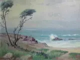 Overcast Sea View by Willem Hermanus Coetzer, oil on canvas laid down on board, sold Apr 2014