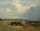 Christopher Tugwell, Figures and a Harvester's Wagon
