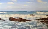 Francois Koch, Seascape, George, oil on canvas laid down on board