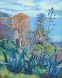 Edward Wolfe, Near Praia Santa Eulália, Algarve, oil on canvas board