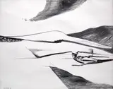 Erik Laubscher, Landscape, charcoal on paper