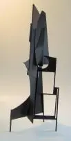 Arthur Edward Cantrell, Vertical Abstract, painted steel