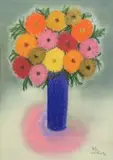 Pieter van der Westhuizen, Flowers in a Blue Vase