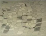 Eugene Labuschagne, Abstract with Motorcycle, pencil