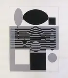 Victor Vasarely, Geometric Abstract, silkscreen