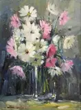 Wessel Marais, Still Life with Cosmos