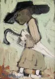 Sunday Dress by Frans Claerhout, oil on board, offered Apr 2014