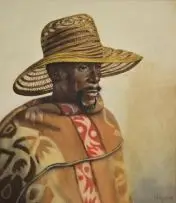 Constance Helen Greaves, Portrait of a Basuto Man, watercolour