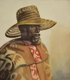 Constance Helen Greaves, Portrait of a Basuto Man, watercolour