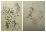 Gregoire Boonzaier, Self Portrait, recto; Ben Joffe, celebrated art collector, verso