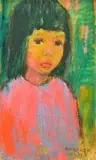 Barbara Grace Burry, Portrait of a Girl, oil on board