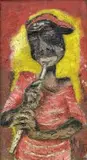 Julian Motau, Penny Whistler, oil in relief on board