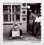 Sophiatown (Barber Shop) by Jürgen Schadeberg, gelatin silver print, sold Apr 2014