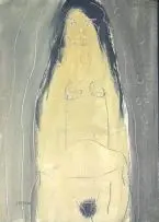 Nude by Charles Gassner, mixed media and sgraffito on paper, sold Apr 2014