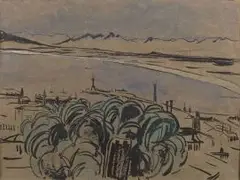 View of the Bay by Harry Stratford Caldecott, ink and wash on paper, offered Nov 2013