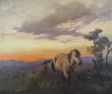 Allerley Glossop, Horses at Sunset