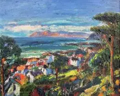 View from Camps Bay by Gerhard Batha, oil on canvas, offered Nov 2013