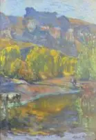 Alfred Palmer, Drakensberg Scene, pastel