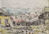 View of Table Bay by Nita Spilhaus, watercolour and pencil on card, offered Nov 2013