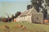 Old Farm House by Willem Hermanus Coetzer, oil on canvas laid down on board, offered Nov 2013