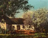 Tinus de Jongh, Cottage with Apple Blossom