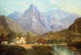 Gabriel de Jongh, Homestead Nestled Among Mountains