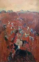 Nico Roos, Rocky Landscape, oil on canvas laid down on board