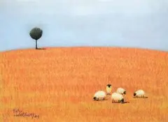 Pieter van der Westhuizen, Untitled (Sheep II), pastel on paper