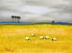 Pieter van der Westhuizen, (Untitled) Sheep I, pastel on paper