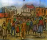 Joe Maseko, Crowd in a Township