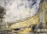 Terence McCaw, Lansdown Crescent, Bath, watercolour on paper
