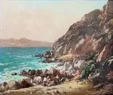 Rocky Shore by Tinus de Jongh, oil on canvas, offered Nov 2013