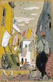 Leng Dixon, Man with Fez, pen, ink and watercolour with heightening