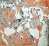 Eugene Labuschagne, The Dance, colour monotype