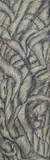Gladys Mgudlandlu, Entwined Branches, permanent marker on paper laid down on board