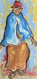 Figure in a Red Hat by Frans Claerhout, pastel, offered Nov 2013