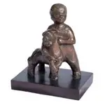 Ernest Ullmann, Best Friends, bronze with a dark brown patina