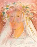 Christo Coetzee, Malay Bride, watercolour over pencil