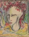 Head of a Boy by Alexis Preller, wax crayon, offered Nov 2013