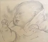 Neville Lewis, Sketch of a Sleeping Baby