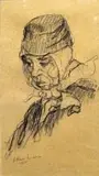 Alexander Rose-Innes, Georgene, charcoal on paper