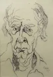 Gregoire Boonzaier, Portrait of an Elderly Gentleman, recto; Gentleman with Pipe, verso