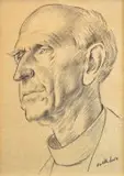 Neville Lewis, Portrait Sketch of Rev AJS Lewis, the Artist's Father